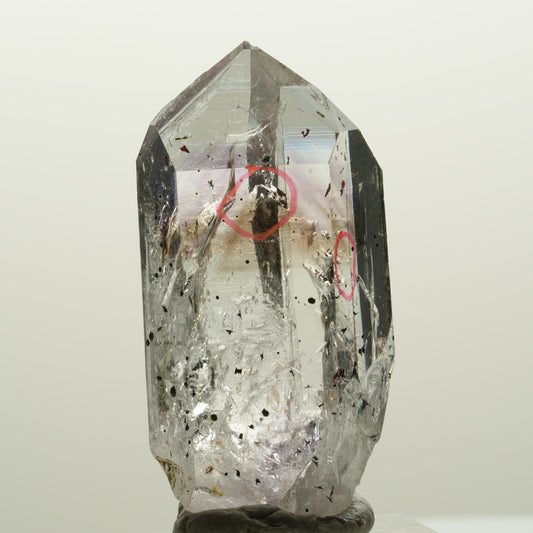 Enhydro Harlekin Lemurian Phantom Amethyst, 2x Blase Streep Mine Namibia 45*23*16mm #15037