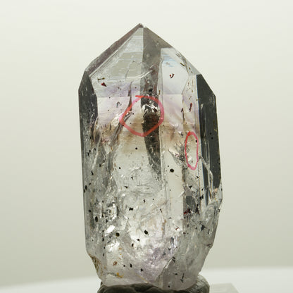 Enhydro Harlekin Lemurian Phantom Amethyst, 2x Blase Streep Mine Namibia 45*23*16mm #15037