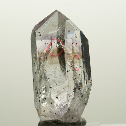 Enhydro Harlekin Lemurian Phantom Amethyst, 2x Blase Streep Mine Namibia 45*23*16mm #15037