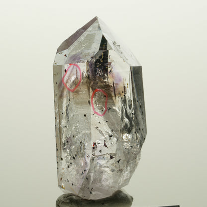 Enhydro Harlekin Lemurian Phantom Amethyst, 2x Blase Streep Mine Namibia 45*23*16mm #15037