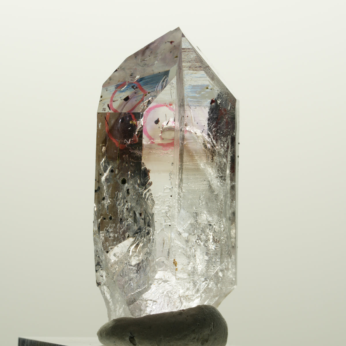 Enhydro Harlekin Lemurian Phantom Amethyst, 2x Blase Streep Mine Namibia 45*23*16mm #15037