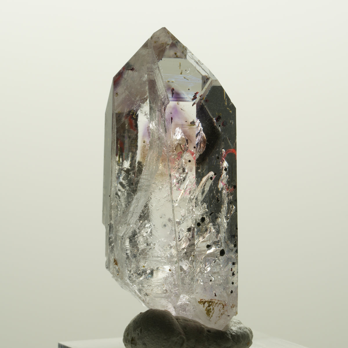 Enhydro Harlekin Lemurian Phantom Amethyst, 2x Blase Streep Mine Namibia 45*23*16mm #15037
