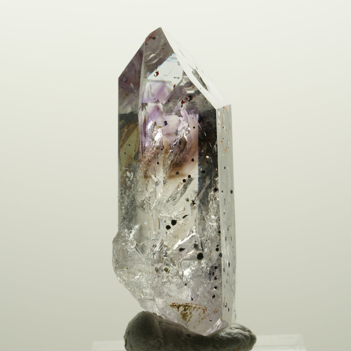 Enhydro Harlekin Lemurian Phantom Amethyst, 2x Blase Streep Mine Namibia 45*23*16mm #15037