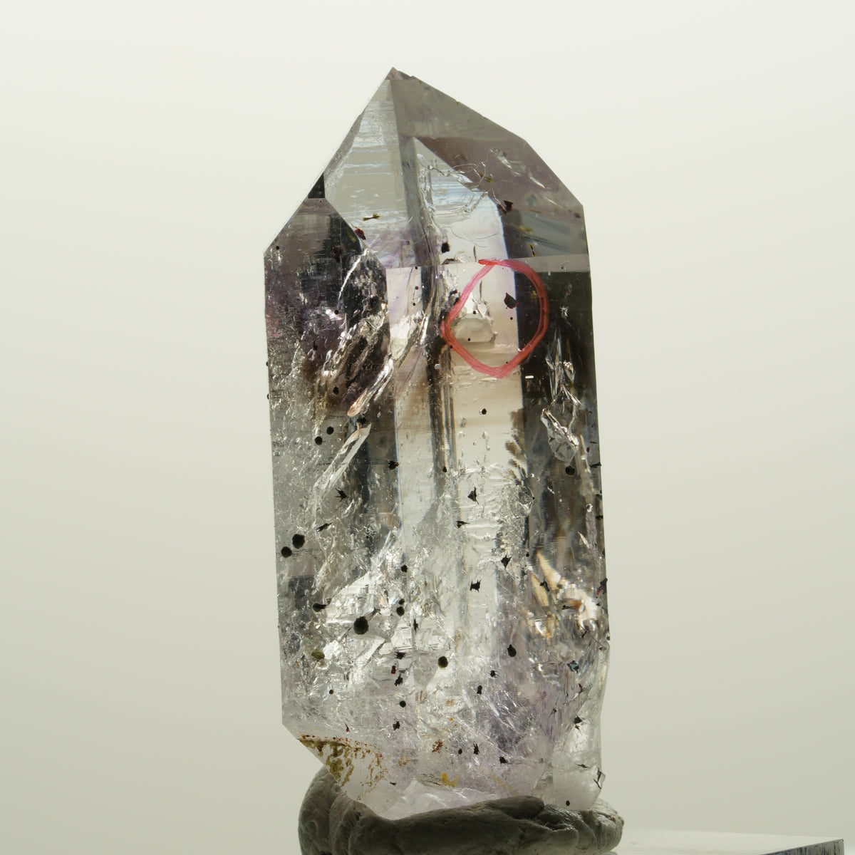 Enhydro Harlekin Lemurian Phantom Amethyst, 2x Blase Streep Mine Namibia 45*23*16mm #15037