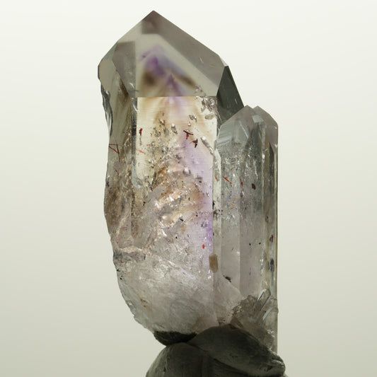 Enhydro Harlekin Skelett Phantom Amethyst Analcim, 1x Blase Streep Mine Namibia 57*26*21mm #15038