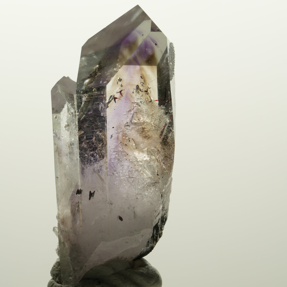 Enhydro Harlekin Skelett Phantom Amethyst Analcim, 1x Blase Streep Mine Namibia 57*26*21mm #15038