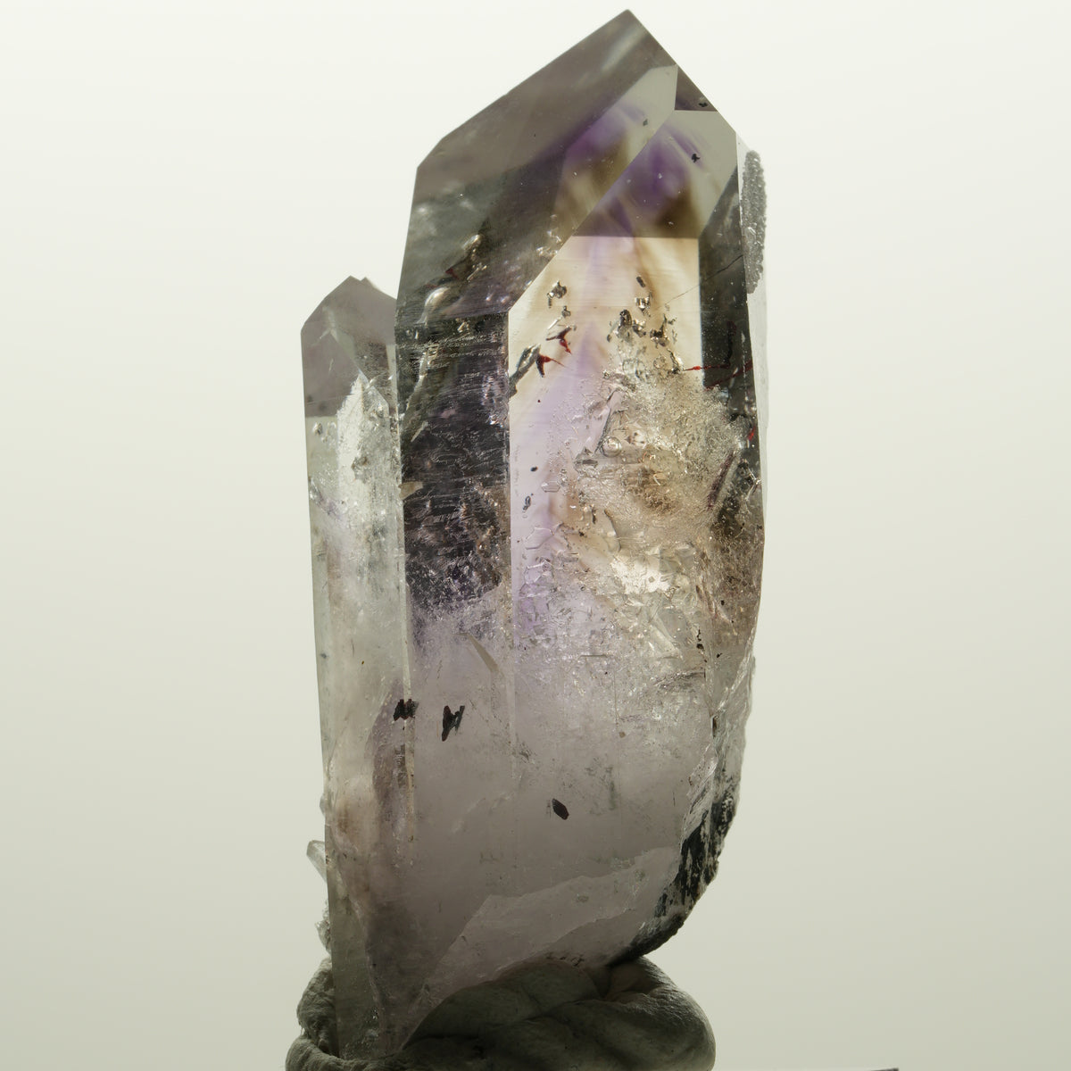 Enhydro Harlekin Skelett Phantom Amethyst Analcim, 1x Blase Streep Mine Namibia 57*26*21mm #15038