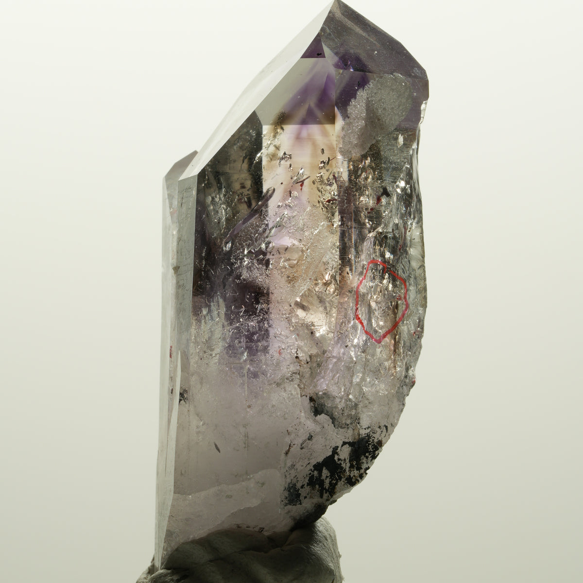 Enhydro Harlekin Skelett Phantom Amethyst Analcim, 1x Blase Streep Mine Namibia 57*26*21mm #15038