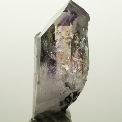 Enhydro Harlekin Skelett Phantom Amethyst Analcim, 1x Blase Streep Mine Namibia 57*26*21mm #15038
