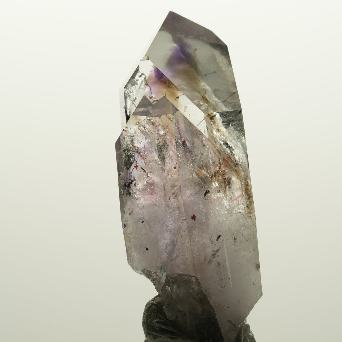 Enhydro Harlekin Skelett Phantom Amethyst Analcim, 1x Blase Streep Mine Namibia 57*26*21mm #15038