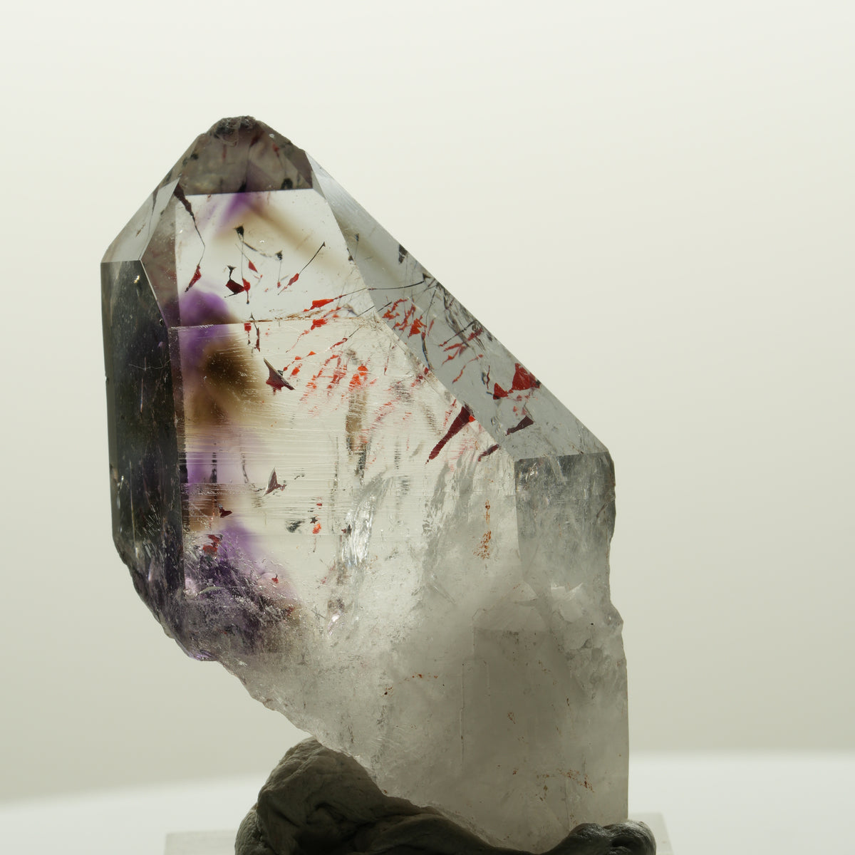 Harlekin Skelett Phantom Amethyst Spitze Streep Mine, Namibia 48*23*17mm #15039