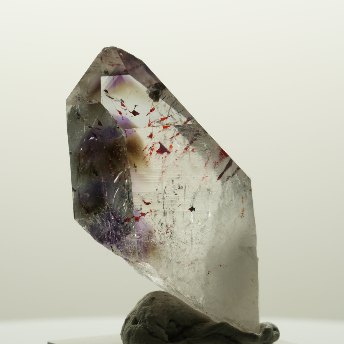 Harlekin Skelett Phantom Amethyst Spitze Streep Mine, Namibia 48*23*17mm #15039