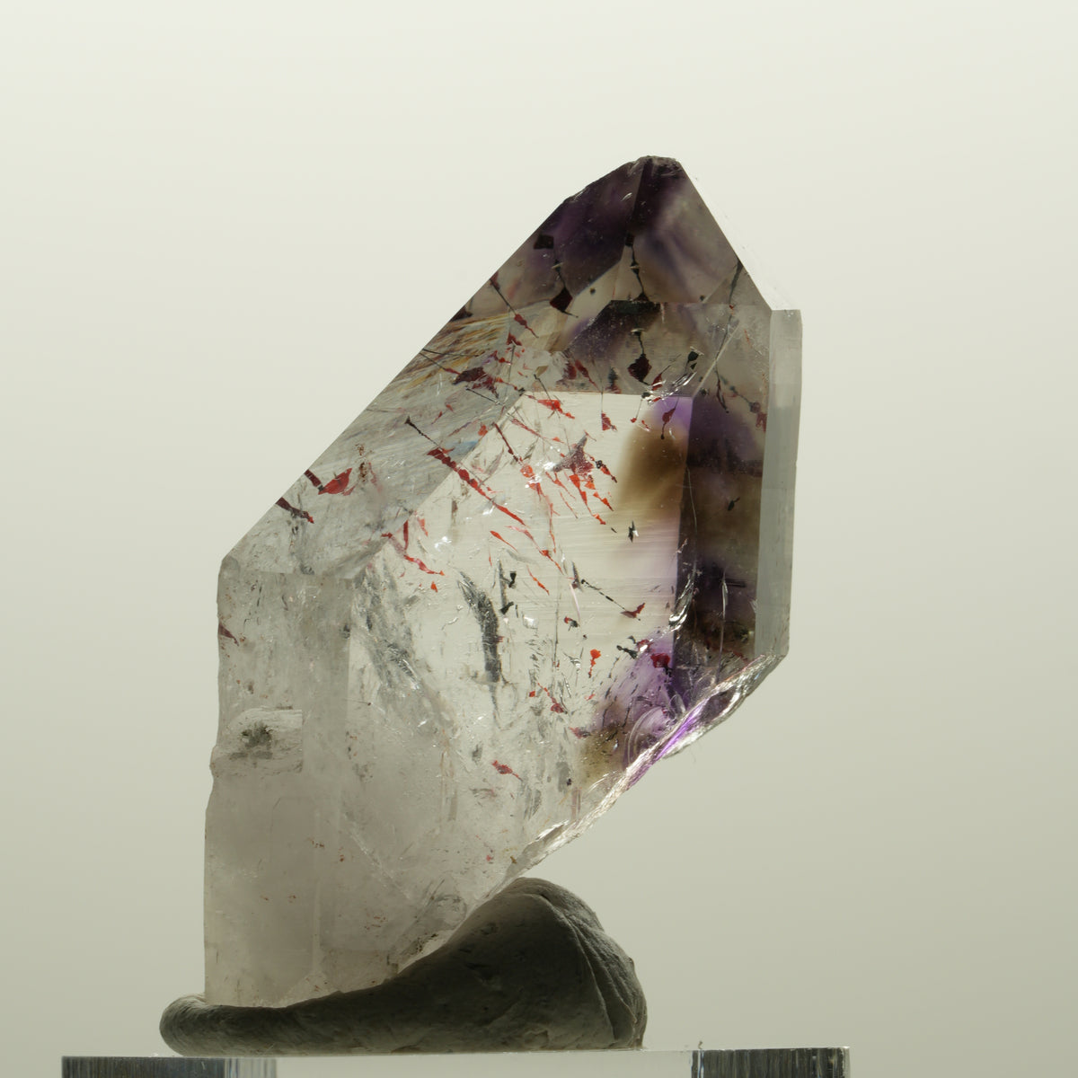 Harlekin Skelett Phantom Amethyst Spitze Streep Mine, Namibia 48*23*17mm #15039
