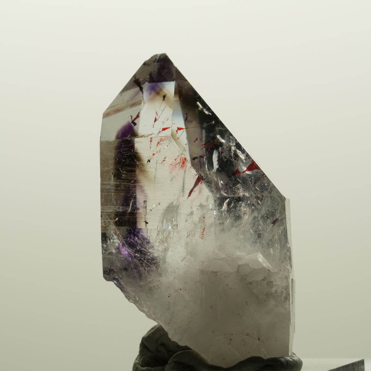 Harlekin Skelett Phantom Amethyst Spitze Streep Mine, Namibia 48*23*17mm #15039