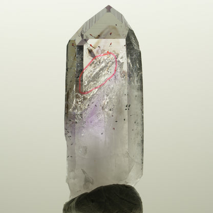 Enhydro Harlekin Skelett Phantom Amethyst Prehnit, 1x Blase Streep Mine Namibia 56*22*14mm #15040
