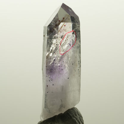 Enhydro Harlekin Skelett Phantom Amethyst Prehnit, 1x Blase Streep Mine Namibia 56*22*14mm #15040