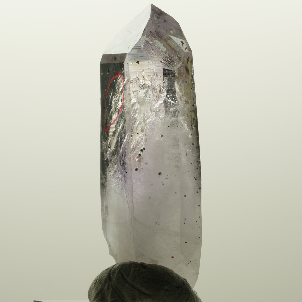 Enhydro Harlekin Skelett Phantom Amethyst Prehnit, 1x Blase Streep Mine Namibia 56*22*14mm #15040