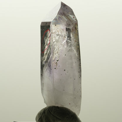 Enhydro Harlekin Skelett Phantom Amethyst Prehnit, 1x Blase Streep Mine Namibia 56*22*14mm #15040