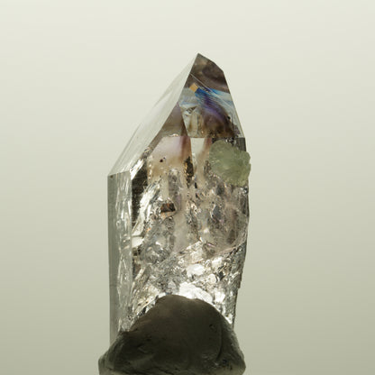 Skelett Phantom Amethyst mit Analcim, Prehnit, Hämatit Streep Mine, Namibia 43*23*16mm #15042