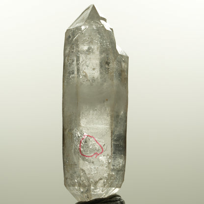 Enhydro Skelett Rauchquarz Doppelender, 1x Blase Goboboseb, Namibia 78*24*21mm #15044