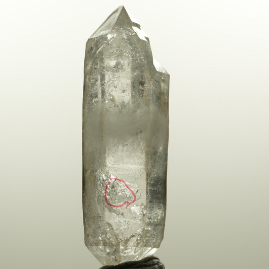 Enhydro Skelett Rauchquarz Doppelender, 1x Blase Goboboseb, Namibia 78*24*21mm #15044