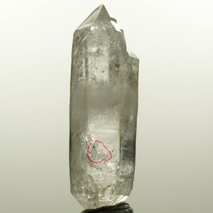 Enhydro Skelett Rauchquarz Doppelender, 1x Blase Goboboseb, Namibia 78*24*21mm #15044
