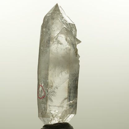 Enhydro Skelett Rauchquarz Doppelender, 1x Blase Goboboseb, Namibia 78*24*21mm #15044