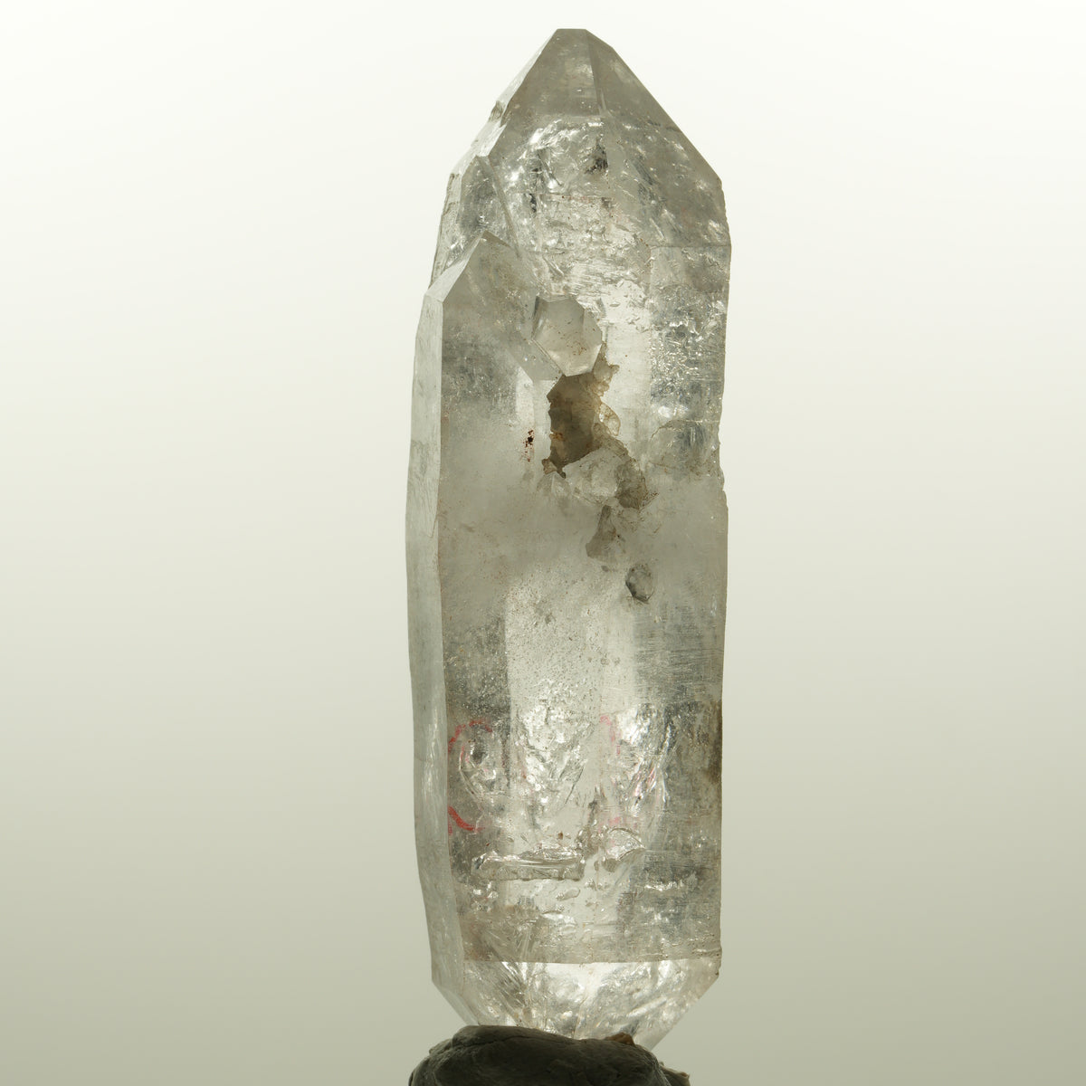Enhydro Skelett Rauchquarz Doppelender, 1x Blase Goboboseb, Namibia 78*24*21mm #15044
