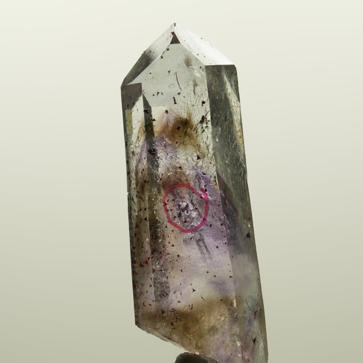 Enhydro Harlekin Lemurian Phantom Amethyst, 1x Blase Streep Mine, Namibia 53*24*15mm #15045