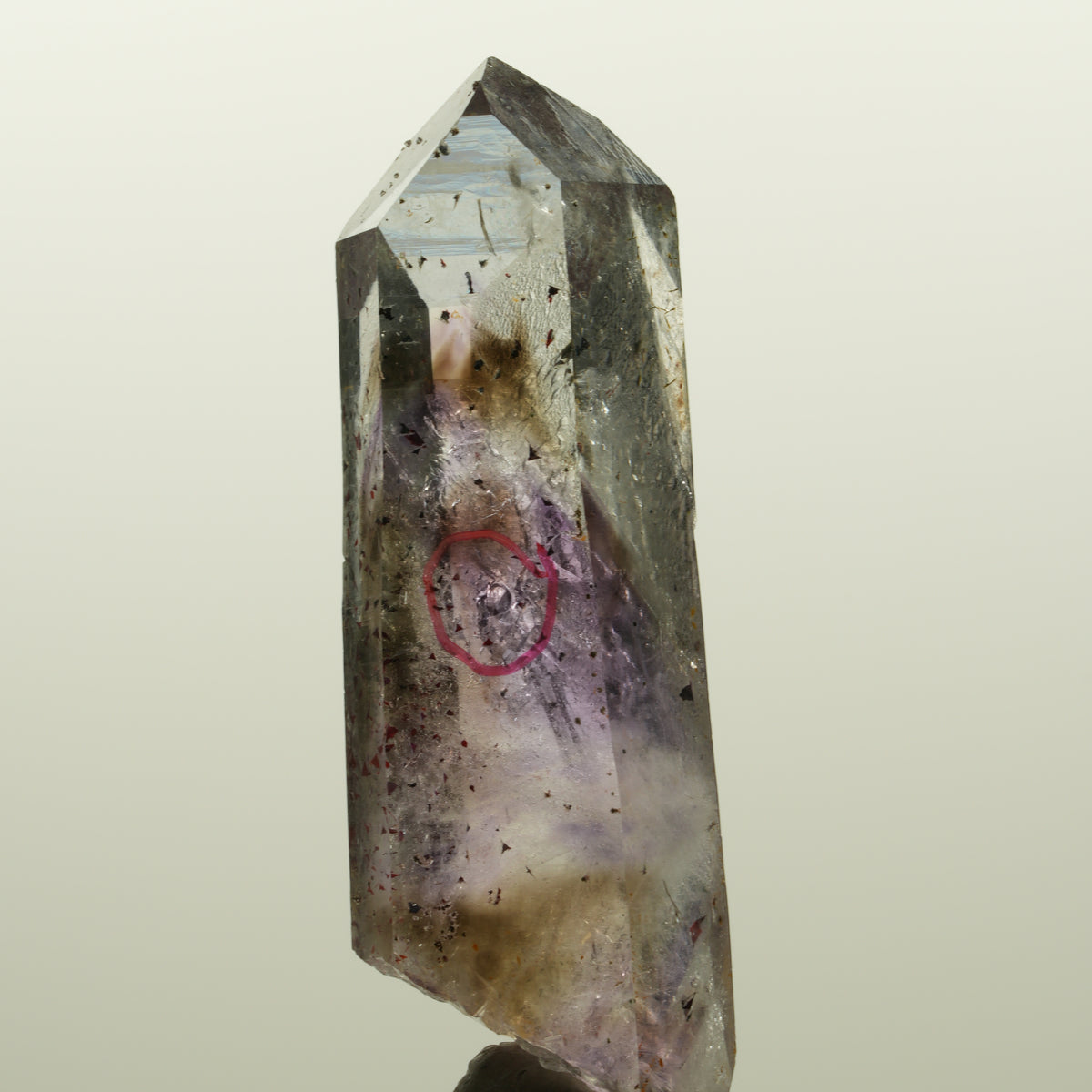 Enhydro Harlekin Lemurian Phantom Amethyst, 1x Blase Streep Mine, Namibia 53*24*15mm #15045