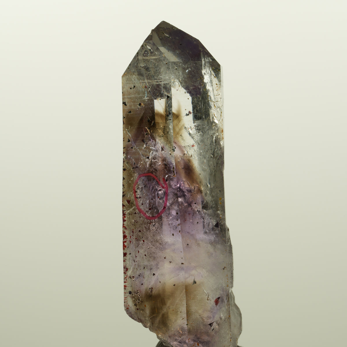 Enhydro Harlekin Lemurian Phantom Amethyst, 1x Blase Streep Mine, Namibia 53*24*15mm #15045