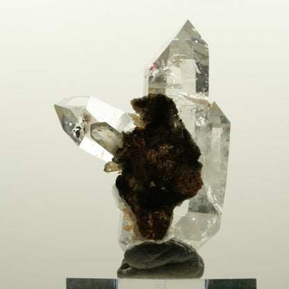 Enhydro Phantom Rauchquarz Skelett Doppelender, 1x Blase Goboboseb, Namibia 58*38*33mm #15046