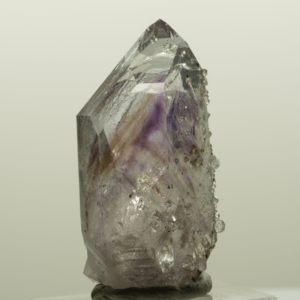 Lemurian Skelett Phantom Amethyst mit Analcim Streep Mine, Namibia 41*20*18mm #15047