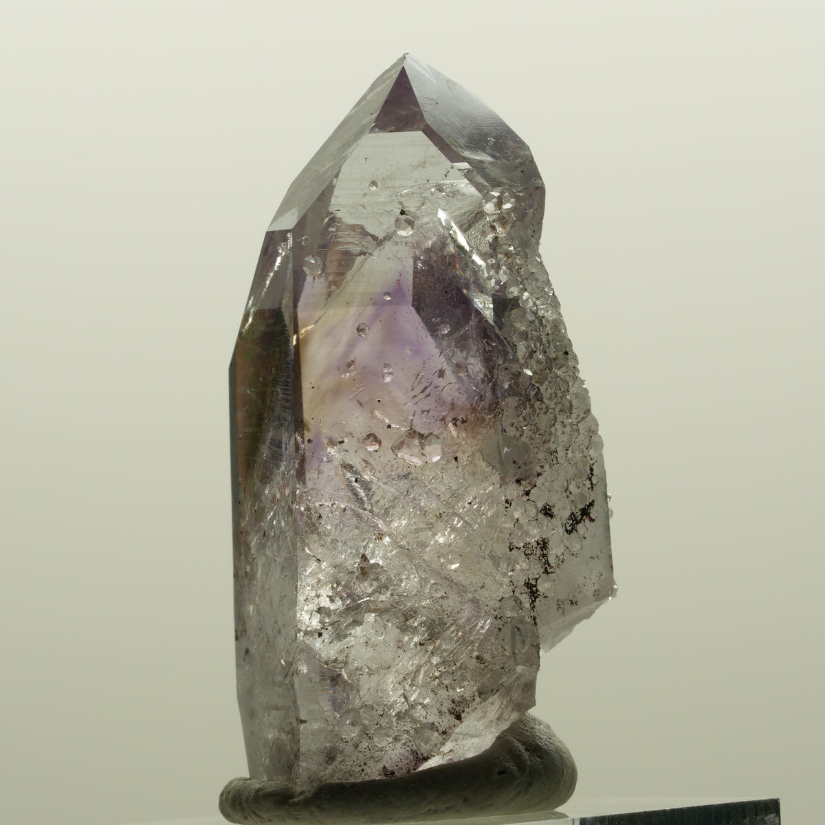 Lemurian Skelett Phantom Amethyst mit Analcim Streep Mine, Namibia 41*20*18mm #15047