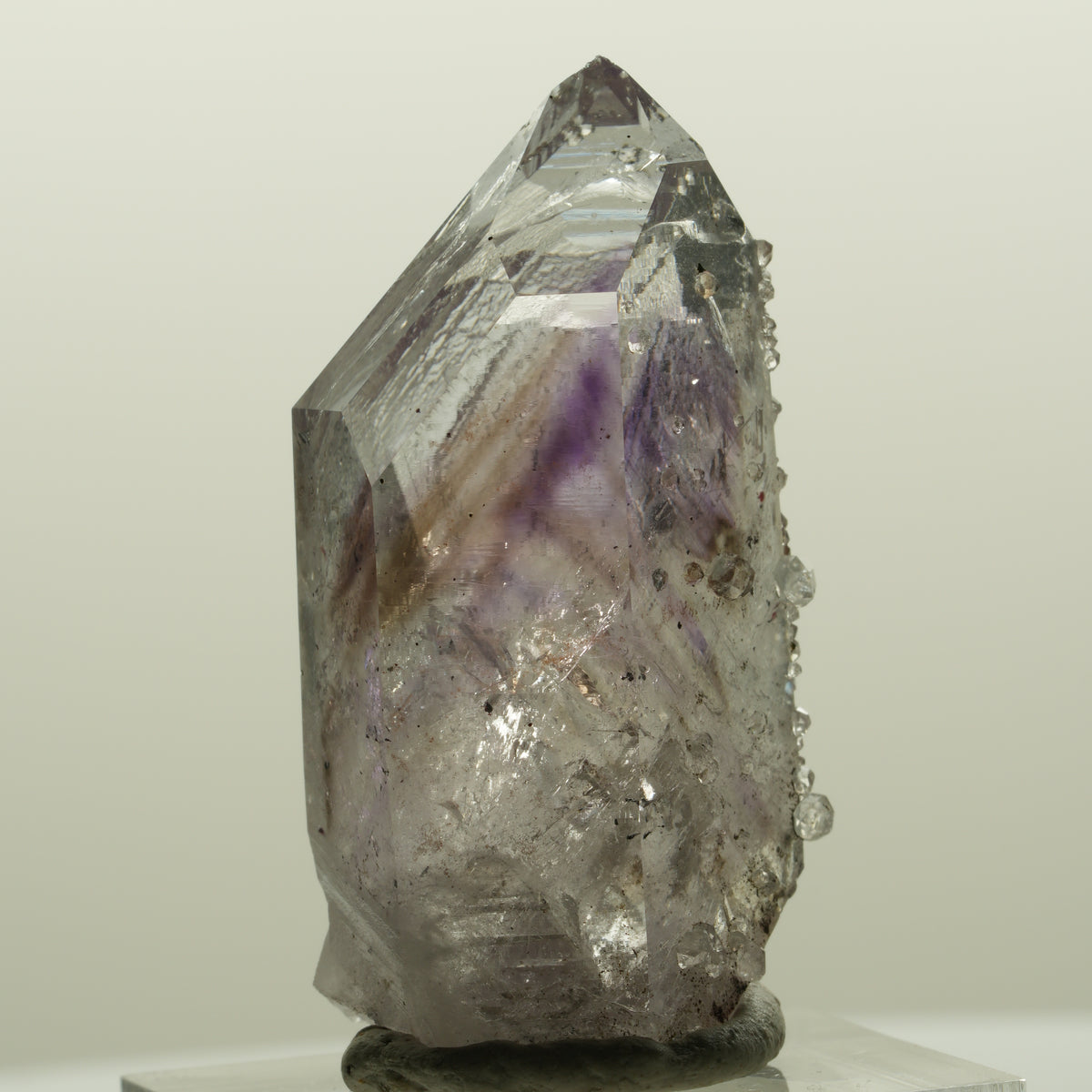 Lemurian Skelett Phantom Amethyst mit Analcim Streep Mine, Namibia 41*20*18mm #15047