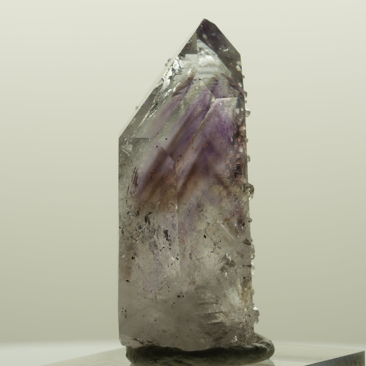 Lemurian Skelett Phantom Amethyst mit Analcim Streep Mine, Namibia 41*20*18mm #15047