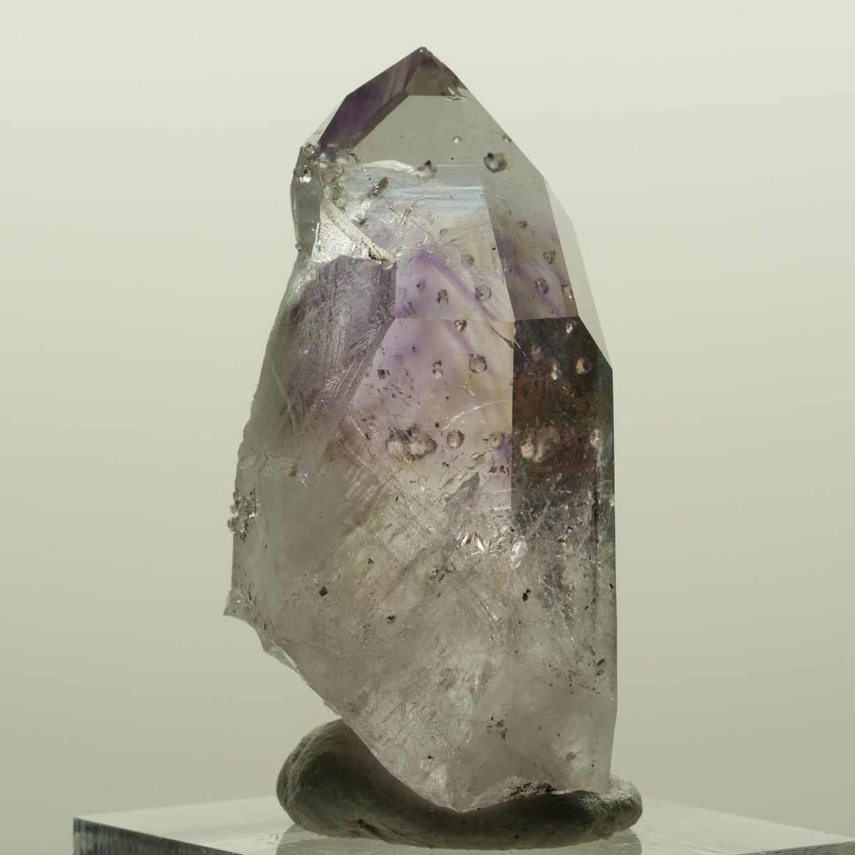 Lemurian Skelett Phantom Amethyst mit Analcim Streep Mine, Namibia 41*20*18mm #15047