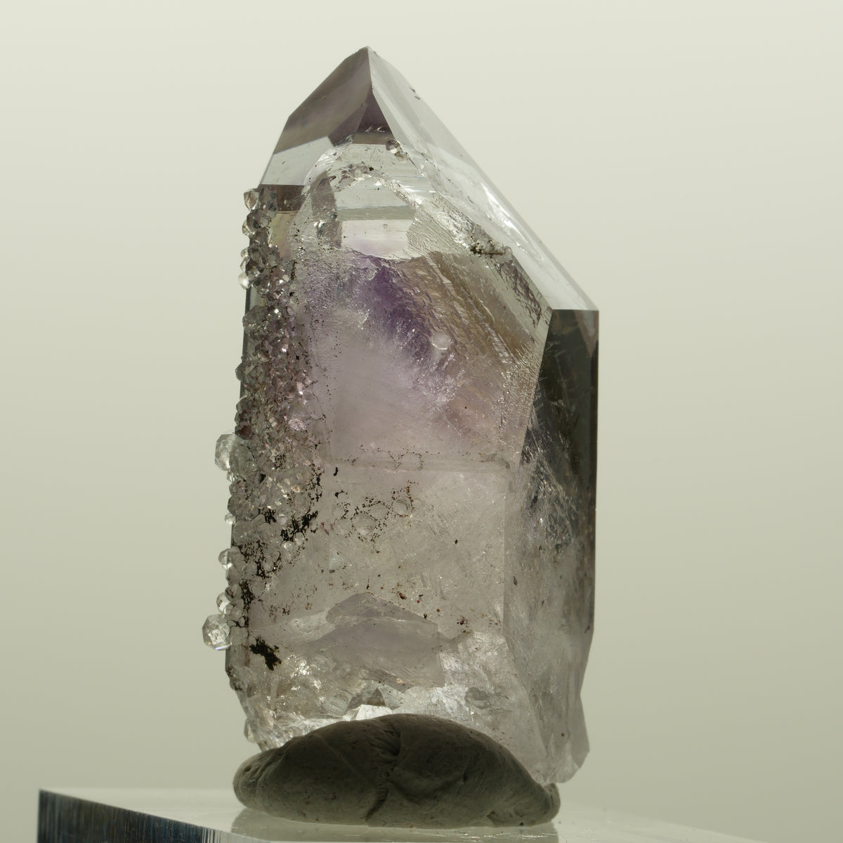 Lemurian Skelett Phantom Amethyst mit Analcim Streep Mine, Namibia 41*20*18mm #15047
