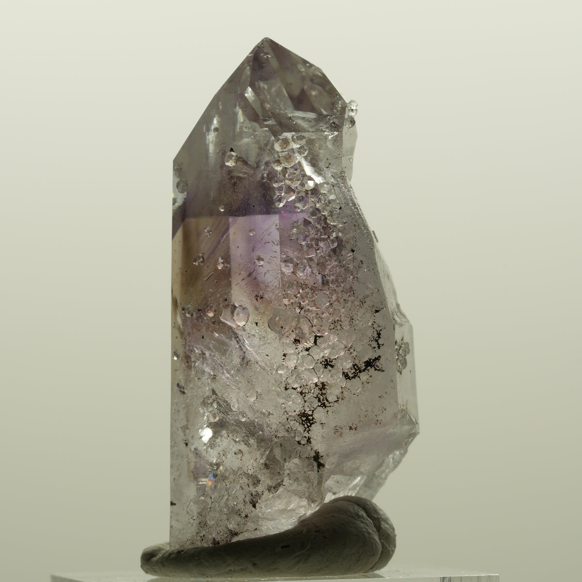 Lemurian Skelett Phantom Amethyst mit Analcim Streep Mine, Namibia 41*20*18mm #15047