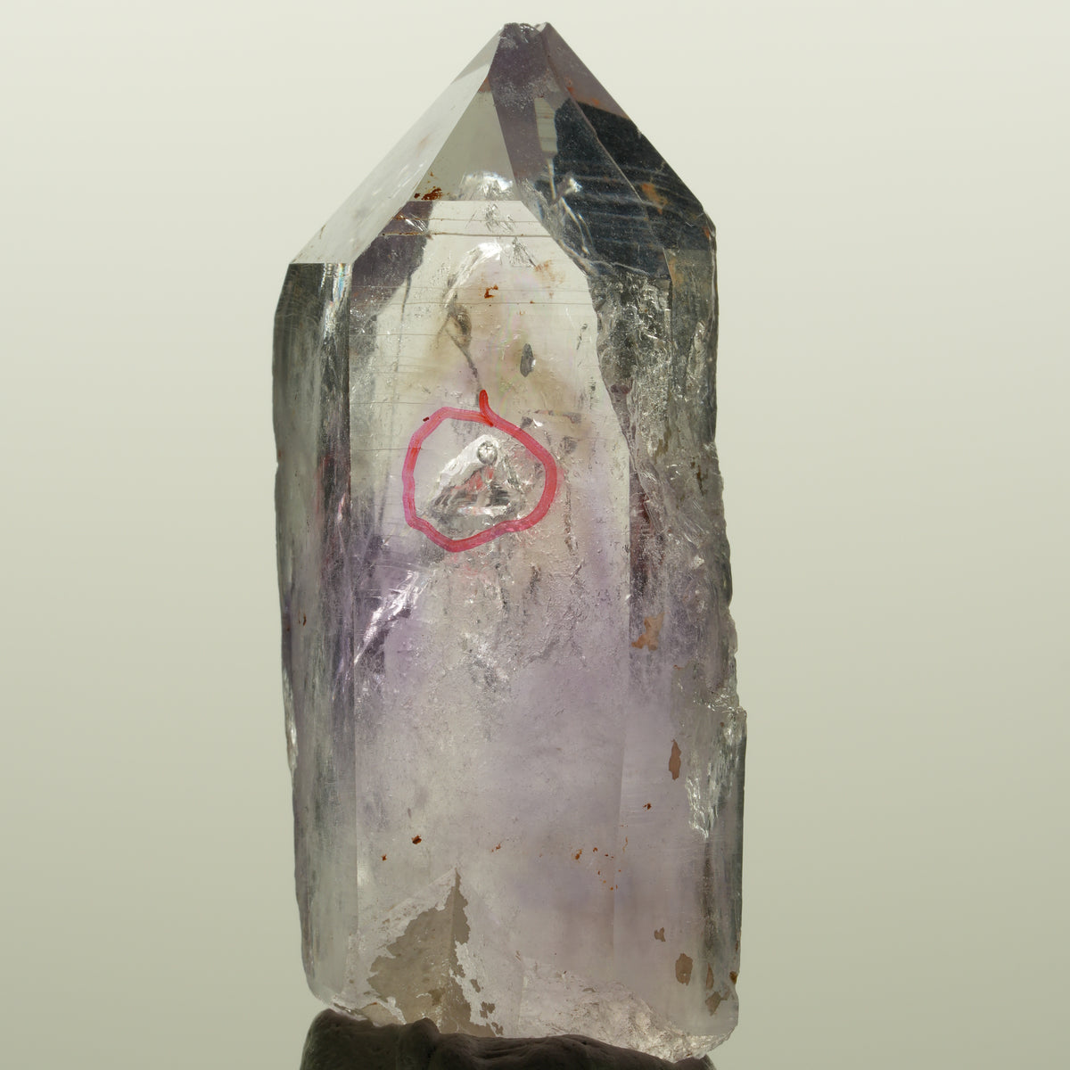 Enhydro Skelett Phantom Amethyst Spitze, 3x Blase Streep Mine Namibia 46*20*17mm #15048