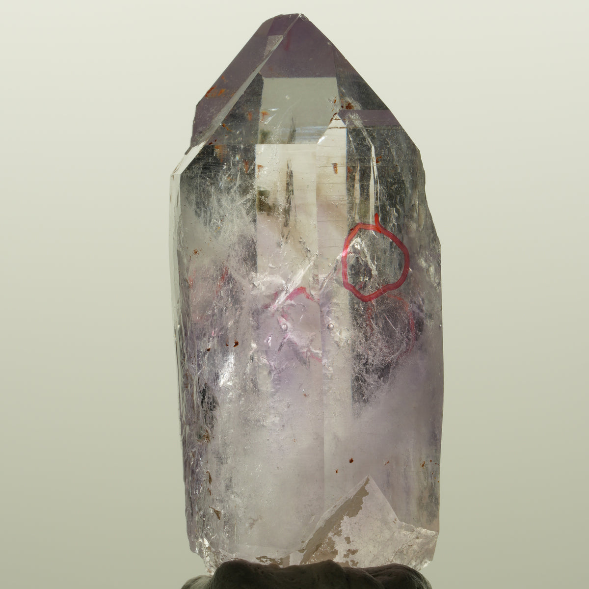 Enhydro Skelett Phantom Amethyst Spitze, 3x Blase Streep Mine Namibia 46*20*17mm #15048