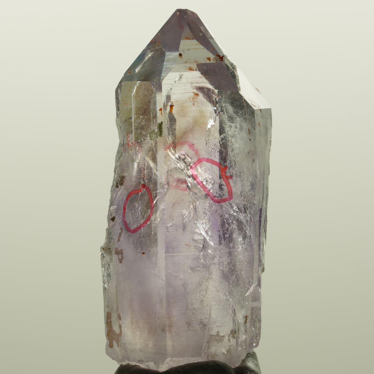 Enhydro Skelett Phantom Amethyst Spitze, 3x Blase Streep Mine Namibia 46*20*17mm #15048