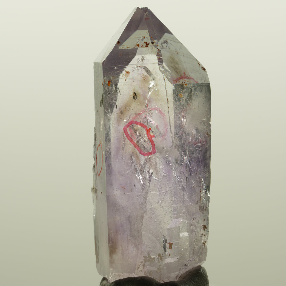 Enhydro Skelett Phantom Amethyst Spitze, 3x Blase Streep Mine Namibia 46*20*17mm #15048