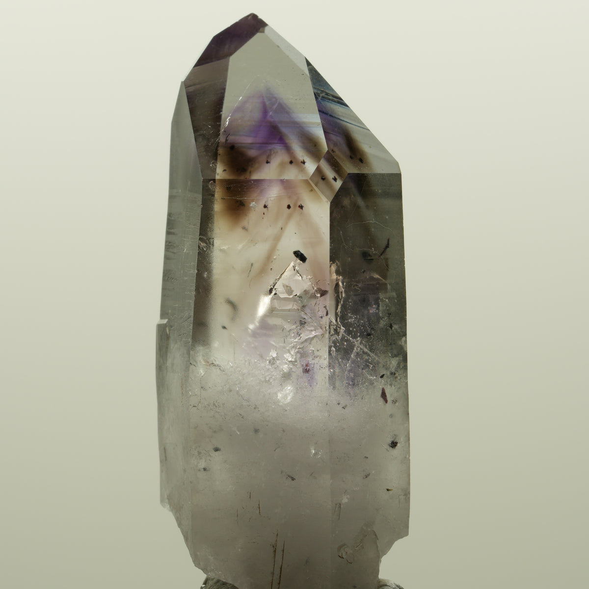 Harlekin Lemurian Phantom Amethyst Spitze Streep Mine, Namibia 47*18*16mm #15049