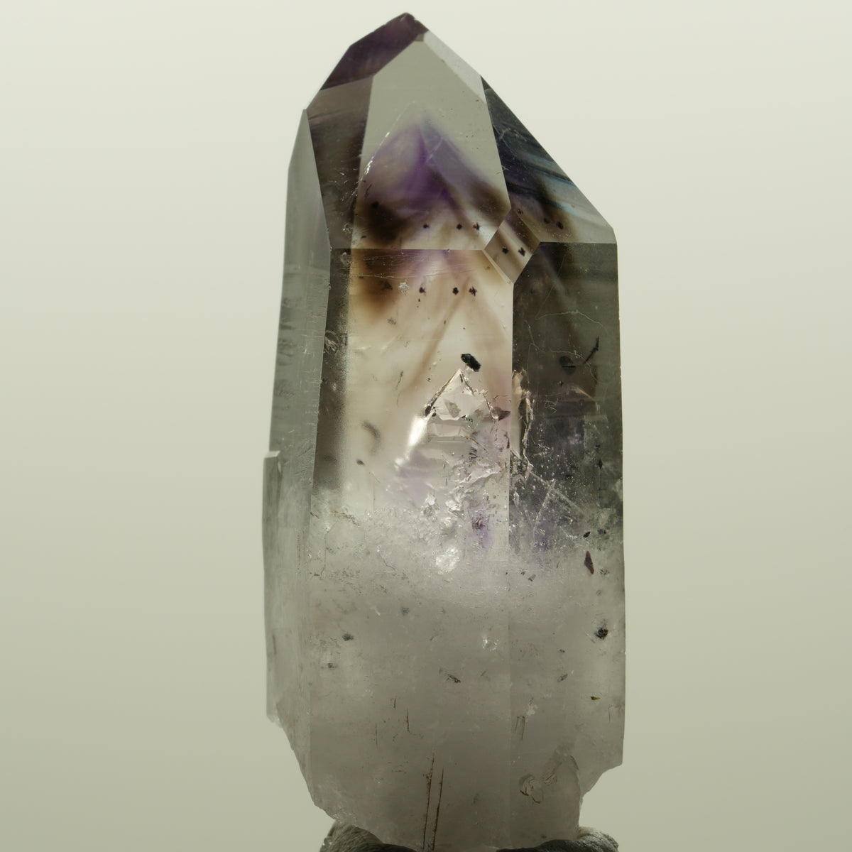 Harlekin Lemurian Phantom Amethyst Spitze Streep Mine, Namibia 47*18*16mm #15049