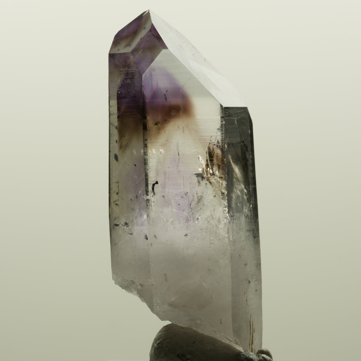 Harlekin Lemurian Phantom Amethyst Spitze Streep Mine, Namibia 47*18*16mm #15049