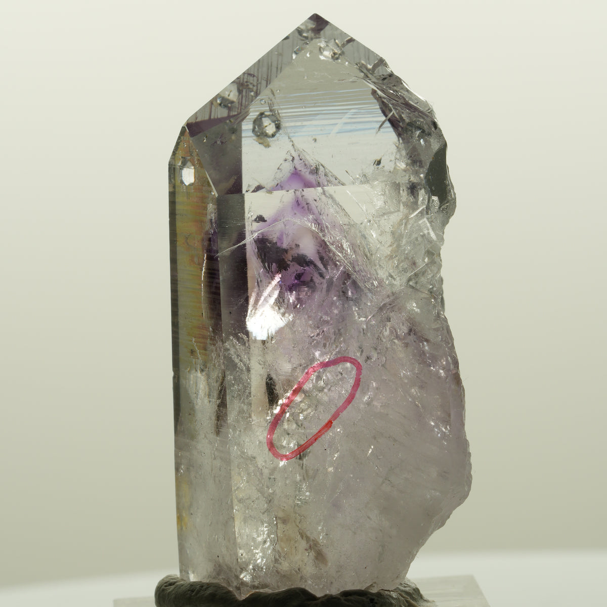 Enhydro Lemurian Phantom Amethyst, Analcim Prehnit 1x Blase Streep Mine Namibia 47*24*19mm #15050