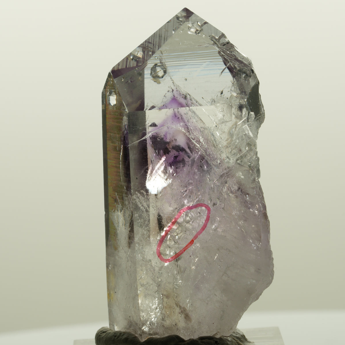 Enhydro Lemurian Phantom Amethyst, Analcim Prehnit 1x Blase Streep Mine Namibia 47*24*19mm #15050