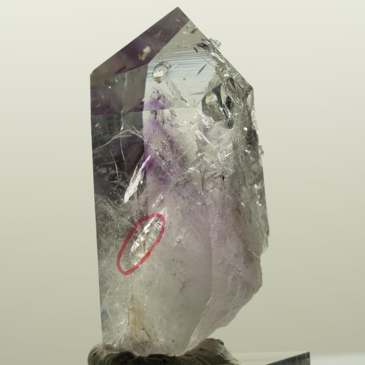 Enhydro Lemurian Phantom Amethyst, Analcim Prehnit 1x Blase Streep Mine Namibia 47*24*19mm #15050