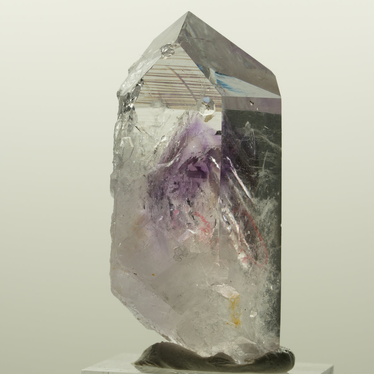 Enhydro Lemurian Phantom Amethyst, Analcim Prehnit 1x Blase Streep Mine Namibia 47*24*19mm #15050